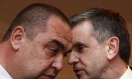 Lãnh đạo Lugansk tự xưng Igor Plotnitsky (trái) (Nguồn: AFP)