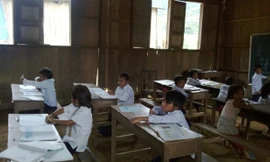 Lớp học ở thôn GLao. 