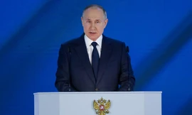 Tổng thống Nga đọc thông điệp liên bang ngày 21/4Ảnh: Tass 