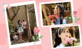 Các chị em "đu trend" ôm hoa: Cười xỉu khi một mét vuông có đến ba Lưu Diệc Phi!