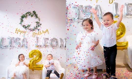 Netizen "tan chảy" trước bộ ảnh mừng sinh nhật 2 tuổi của cặp song sinh nhà Hà Hồ - Kim Lý