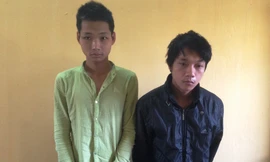 Các đối tượng tại cơ quan công an. Ảnh: TQ