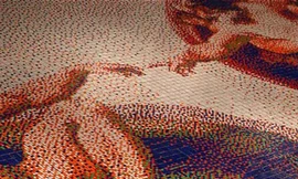 Ghép tranh từ 12.000 khối rubik