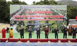 Khởi công xây công viên thị trấn Mường Ảng 