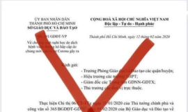 Công văn được cho là mạo danh Sở GD&ĐT TPHCM