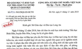 Bộ GD&ĐT yêu cầu làm rõ cô giáo đánh bầm hông học sinh ở Long An