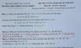 Đề thi Toán vào lớp 10 Phổ thông Năng khiếu gặp sai sót