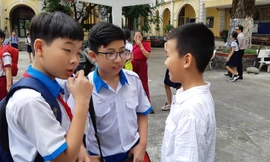 Thí sinh dự thi vào lớp 6 Trường Chuyên Trần Đại Nghĩa ngày 12/6 