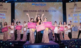 Nguyễn Thị Thanh Khoa (Khoa Tiếng Anh) chính thức trở thành tân Á khôi Miss HUTECH 2019 cùng hoa khôi 1 và 2