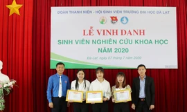 Trường ĐH Đà Lạt: Vinh danh sinh viên nghiên cứu khoa học năm 2020