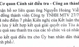 Chuyển hồ sơ cho Công an TPHCM điều tra nguyên giám đốc Công ty 27/7