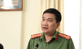 Đại tá Nguyễn Sỹ Quang, Phó Giám đốc Công an TPHCM ứng cử đại biểu Quốc hội khoá XV. Ảnh Văn Minh