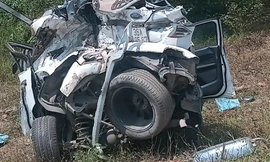 Tai nạn liên hoàn trên cao tốc Cam Lộ - La Sơn, ô tô con biến dạng, 3 người thương vong