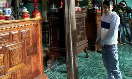 Đối tượng Nguyên tại hiện trường gây án