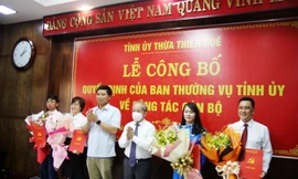 Công bố các quyết định điều động, bổ nhiệm, chuẩn y cán bộ của Ban Thường vụ Tỉnh ủy TT-Huế