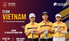 Anh Minh, Chúc An dự giải golf tại Đài Loan (Trung Quốc) 