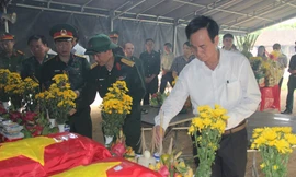 12 hài cốt liệt sĩ được tìm thấy ở Chiến khu xưa Ba Lòng.