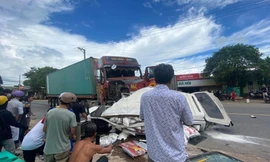 2 ô tô va chạm trên quốc lộ, một người tử vong