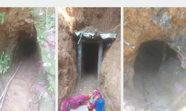 Đánh sập các hầm khai thác vàng trái phép ở Quảng Trị