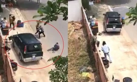 Đám đông bỏ chạy khi ô tô tập lái lao vào quán nước