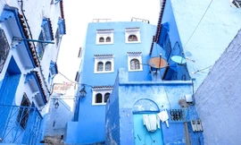 Thành phố phủ một màu xanh mát lạnh ở Morocco