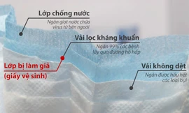 Chiêu trò dùng giấy vệ sinh làm giả khẩu trang y tế