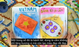 Báo Mỹ giới thiệu bánh tét lá cẩm