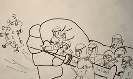 Chàng hoạ sĩ trẻ vẽ tranh đẩy lùi dịch bệnh