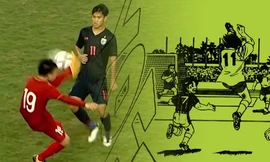 Quang Hải và cú tung móc bước ra từ truyện tranh