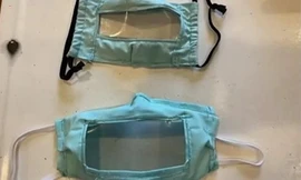 Nữ sinh tự may khẩu trang cho người khiếm thính