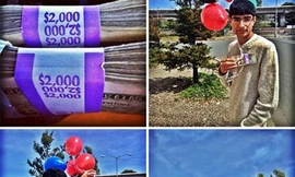 Thiếu gia chơi sang thả 1,26 tỷ đồng theo bóng bay lên trời