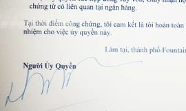 'Đại gia thủy sản' ủy quyền từ Mỹ cho chồng trả nợ