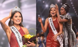 Hài hước biểu cảm của Hoa hậu Zozibini khi trao lại vương miện cho Tân Hoa hậu Hoàn Vũ