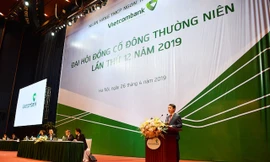 Chủ tịch HĐQT Vietcombank Nghiêm Xuân Thành phát biểu tại ĐHCĐ