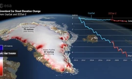 Sốc khi nhìn thấy Greenland mất đi 2.347 km3 băng khiến nước biển dâng