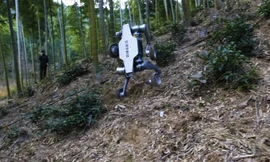 Xem robot Trung Quốc có bánh xe chạy băng băng lên đồi núi và biểu diễn nhào lộn 