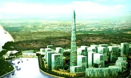 Mô hình khu đô thị mới Nam TP Tuy Hoà. Ảnh TL