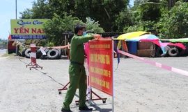 Quán cơm có ca mắc COVID - 19 bị cơ quan chức năng tỉnh Phú Yên phong toả. Ảnh L.H