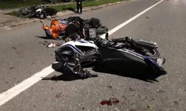 4 công nhân nguy kịch sau tai nạn xe máy liên hoàn