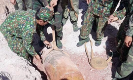 Phát hiện quả bom 'khủng' 340kg chứa 183kg thuốc nổ