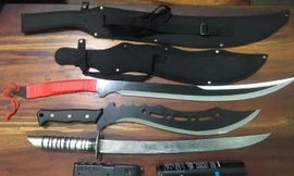 Giang hồ mang hung khí bị bắt khi chưa kịp ra tay 