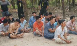 Các con bạc bị bắt giữ 