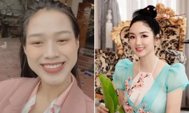 Đỗ Thị Hà giản dị về quê ăn Tết, Hoa hậu Đền Hùng Giáng My trổ tài gói bánh chưng 