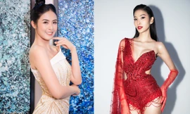 Ngọc Hân trễ nải vai trần quyến rũ, Hoàng Thuỳ diện váy xuyên thấu khoe vòng 1 nóng bỏng