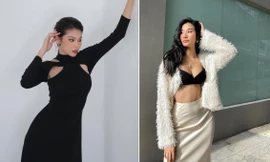 Á hậu Ngọc Thảo mặc váy cắt xẻ lạ mắt, Hoàng Thùy diện mốt khoe áo ngực táo bạo 