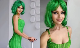 Sau sự cố 'vạ miệng', Hoa hậu Nga đội tóc giả như búp bê khi sang Mỹ thi Miss Universe