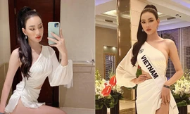 Ái Nhi diện váy xẻ cực táo bạo, nổi bật trong ngày đầu nhập cuộc ở Hoa hậu Liên lục địa