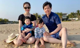 Hoa hậu Thu Thảo lần đầu khoe ảnh cả nhà, chiếm trọn spotlight là hai nhóc tì cực đáng yêu