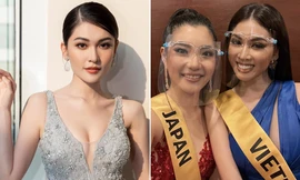 Á hậu Thuỳ Dung diện váy xẻ vòng 1 nóng bỏng, Ngọc Thảo bắt đầu 'bung lụa' tại Miss Grand