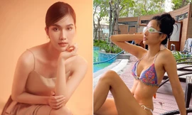 Á hậu Phương Anh khoe vai trần quyến rũ, Hoàng Thuỳ nóng 'bỏng mắt' với bikini 